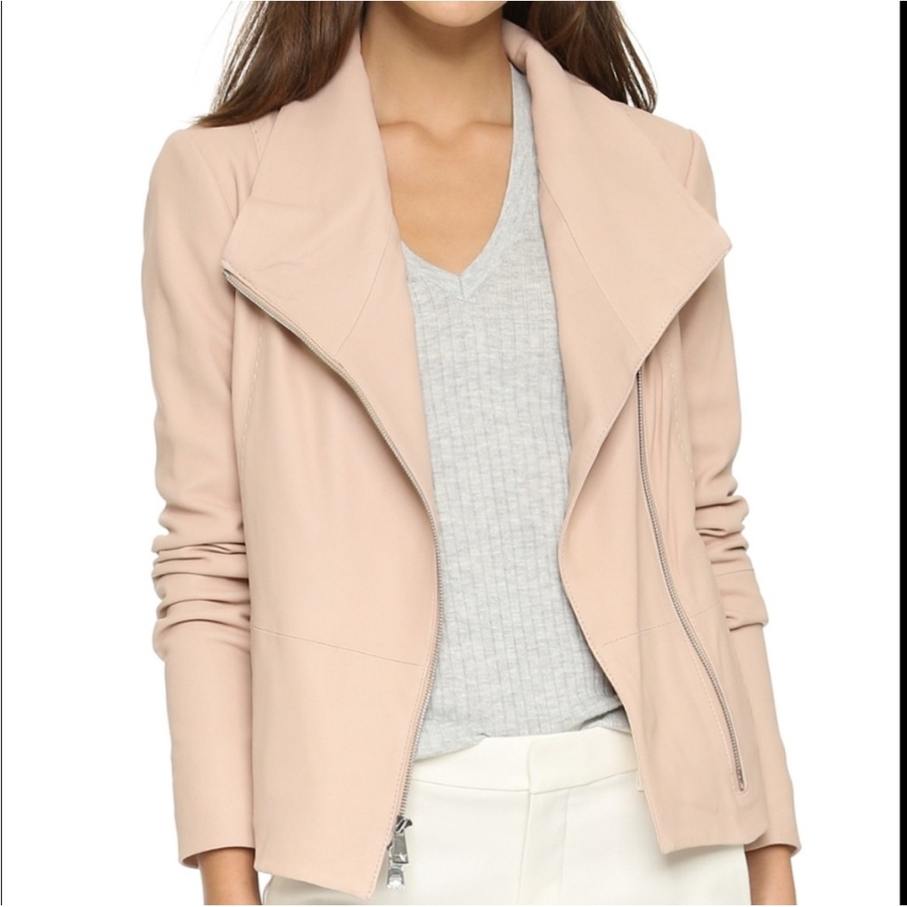 Vince blush leather jacket